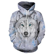 Idgreatim Unisex 3D Printed Drawstring Hoodies Hooded Pullover Sweatshirt with Pockets