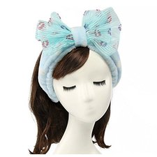 Shintop Women Fashion Lovely Soft Carol Fleece Bowknot Bow Makeup Cosmetic Shower Elastic Hair Band Hairlace Headband