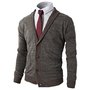H2H Mens Slim Fit Soft Shawl Collar Cardigan Sweater with Ribbing Edge
