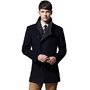 Men’s Australian Merino Wool Blend Coat Single Breasted Trench Coat Winter Jacket for Men