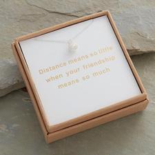 'Distance Means So Little' Friendship Knot Necklace