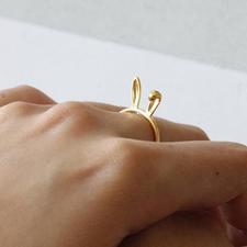 Gold plated Bunny Ring