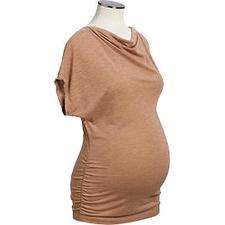 Maternity Jersey Cowl-Neck Cocoon Tops