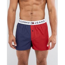  90' Capsule Woven Boxers Icon Color Block in Navy/Red