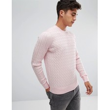 Knit Sweater Moose Logo in Pink