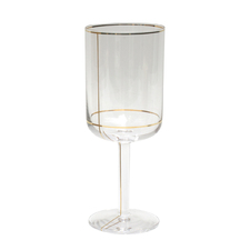 Colour Glass Collection Red Wine Glass, Gold LinesImage 1