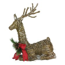 Northlight 2.16-ft Freestanding Reindeer Sculpture with Constant White Incandescent Lights