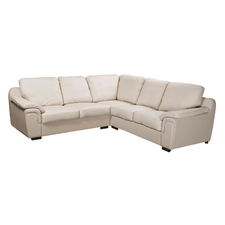 Black, Brown or Cream Large Leather Corner Sofa | Sofas Direct