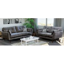 Grey fabric sofa suite | Sofas Direct
