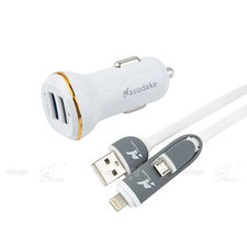 Nasudake Wireless Bluetooth Headphones,Lightning Earphones & Accessory | Nasudake Car Charger Dual USB Ports, 2-In-1 Lightning & Micro USB Cable