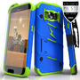 For Samsung Galaxy S7 G930 - BOLT Case Stand Holster Tempered Glass - Neon Green :: Samsung Phone Cases