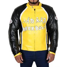Biker Boyz Derek Luke Yellow Motorcycle Leather Jacket