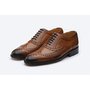 3DM Lifestyle Handcrafted Men's Genuine Leather Classic Brogue Oxford Wing-Tip Lace Up Leather Lined Perforated Dress Oxfords Shoes