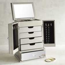 Mirrored-Door Jewelry Box