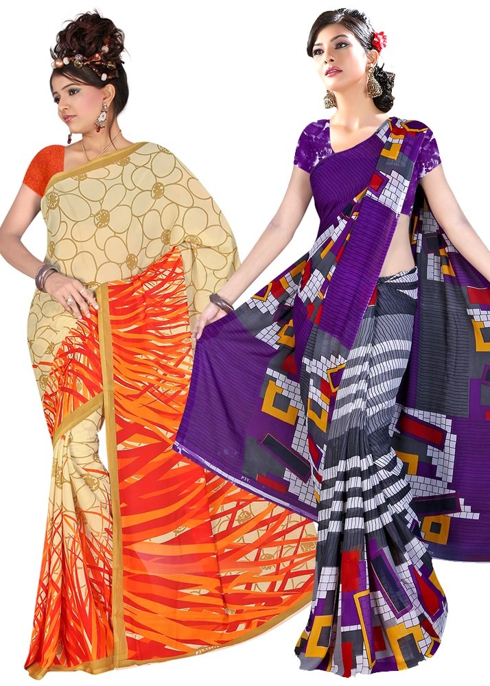 FabFiza Georgette Saree - S...
