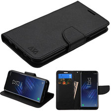 Samsung Galaxy S8 Black Pattern/Black Liner MyJacket Wallet Flip Case Cover :: CellPhoneCases