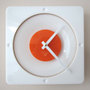 Orange acrylic and applePly Wall Clock and Desk Clock