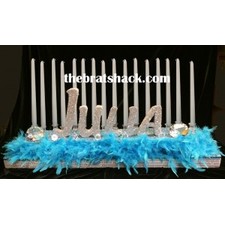 Candelabra with Boa & Diamonds