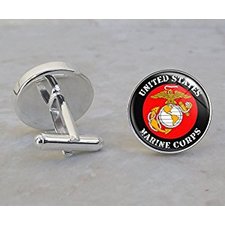 USMC Marine Corps Sterling Silver Cufflinks