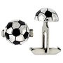 Sterling Silver Soccer Ball Cufflinks Swivel Bar, 5/8 inch wide