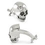 ZAUNICK Skull Cufflinks, Sterling Silver