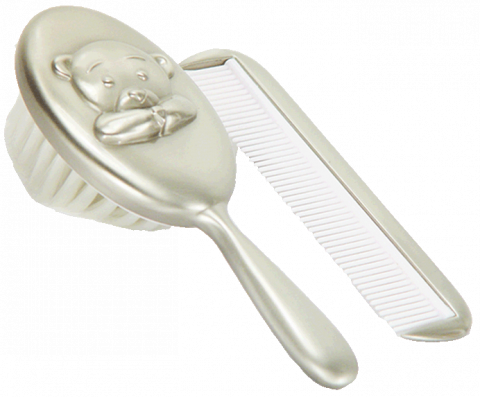BRUSH & COMB SET, TEDDY, PE...