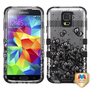 Samsung Galaxy S5 Black Lace Flowers/Black TUFF Hybrid Case Cover :: CellPhoneCases.com