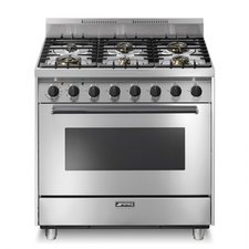 Smeg Commercial CA90E6 6 Burner Range Oven