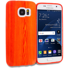 Samsung Galaxy S7 Edge Wood Grain TPU Design Soft Rubber Case Cover - Samsung S7 Cell Phone Cases