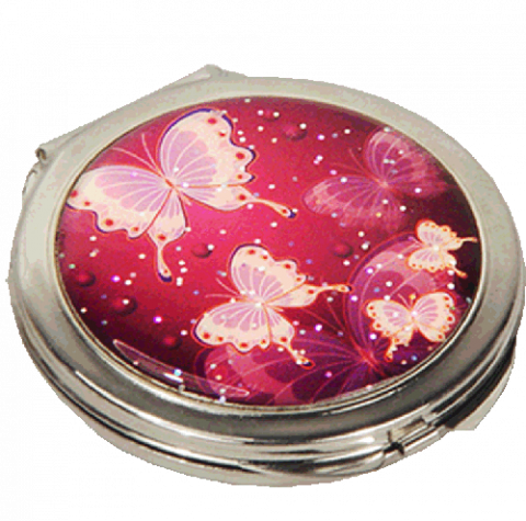 COMPACT MIRROR,BUTTERFLIES,...