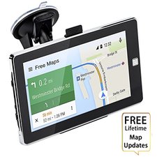 Car GPS Navigation,7 inch Touch Screen Voice Reminding Vehicle GPS Navigator 8GB Navigation System with USB Cable and Car Charger and back Bracket and Mount and Lifetime Map