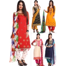 Buy Indian Beauty - Pack of 5 Dress Materials by Bahaar