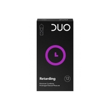 DUO Retarding Condoms with Delay, 12 pieces