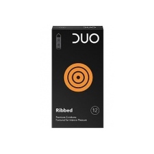 Duo Ribbed Condoms, 12 pieces 