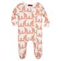 Organic Footed Romper - Rose Elephant