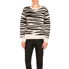 Stussy Zebra Mohair Sweater in Natural