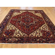 Hand Knotted Persian Rugs Semi Antique Persian Heriz Mint Condition Rug moaC908A-The Rug Shopping