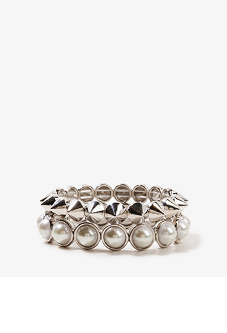Spike & Pearlescent Bracele...