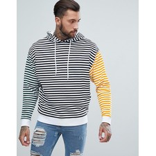 Oversized Hoodie With Contrast Stripes