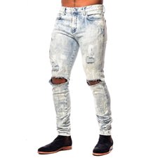 Represent Knee Destroyer Denim Bleach Blue