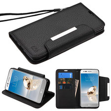 LG Aristo LV3 MS210 Black MyJacket Wallet Case :: ShopPhoneCases.com