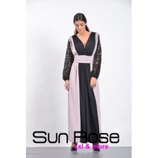 Dress maxi two color in s.jersey fabric.
