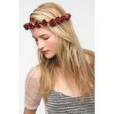 Cult Gaia Crimson Flower Crown Headwrap