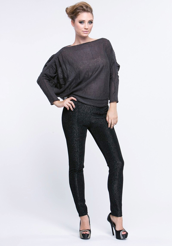 Dolman Ruched Detail Sweate...