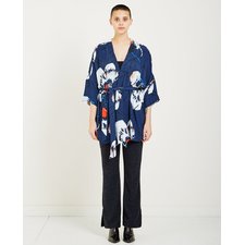 JUST FEMALE ANNA FLORAL PRINT WRAP BLOUSE