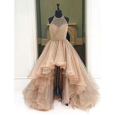 Sexy Chic Prom Dresses Halter Asymmetrical Long Prom Dress/Evening Dress JKL061