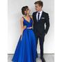 Two Piece Prom Dresses Spaghetti Straps Floor-length Simple Long Prom Dress Cheap Evening Dress JKL702
