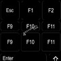 Function keys for desktop non-transparent keyboard sticker
