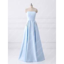 Beautiful Prom Dresses A-line Light Sky Blue Long Prom Dress Chic Evening Dress JKS283