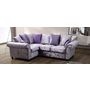 Silver Violet Fabric Corner Sofa | Sofas Direct